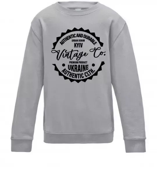 Детский Свитшот Kyiv Vintage Co Серый меланж фото