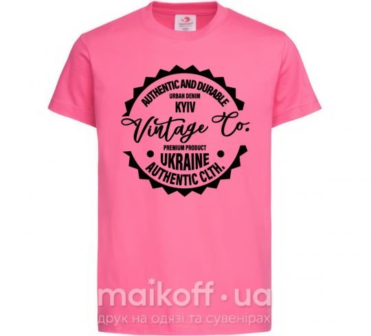 Детская футболка Kyiv Vintage Co Ярко-розовый фото