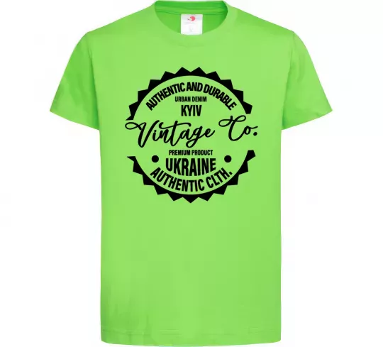 Дитяча футболка Kyiv Vintage Co Лаймовий фото