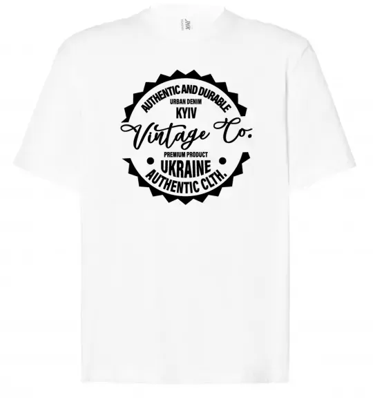 Футболка Оверсайз Kyiv Vintage Co Белый фото