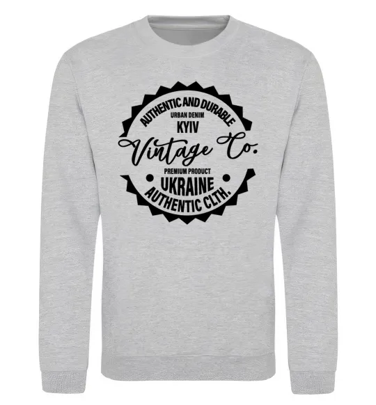 Свитшот Kyiv Vintage Co Серый меланж фото