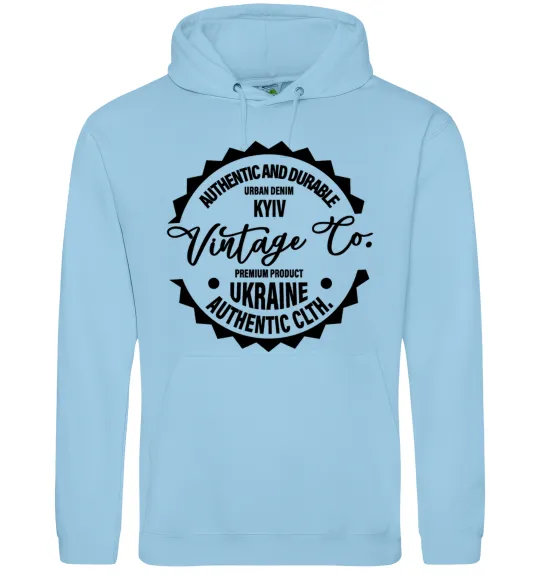 Жіноча толстовка (худі) Kyiv Vintage Co Блакитний фото