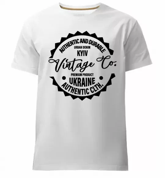 Мужская премиум футболка Kyiv Vintage Co Белый фото