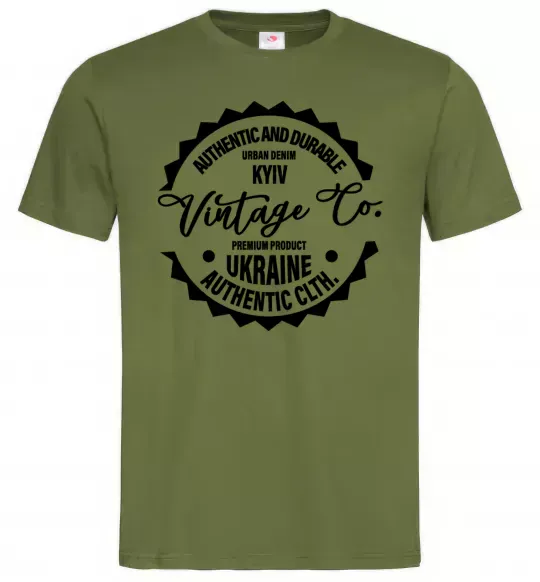 Мужская футболка Kyiv Vintage Co Оливковый фото