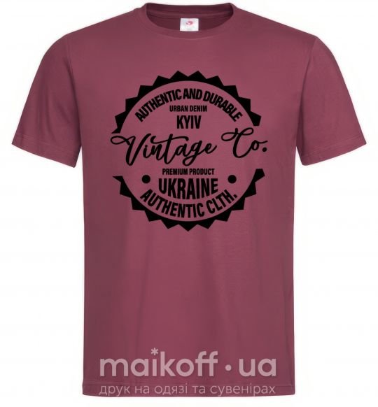 Мужская футболка Kyiv Vintage Co Бордовый фото