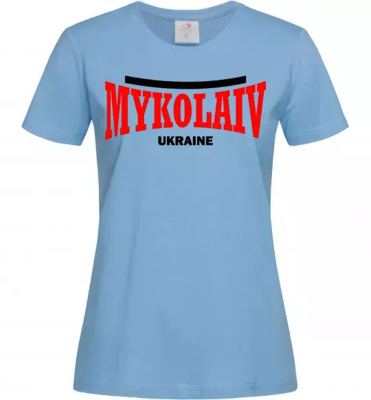 Жіноча футболка Mykolaiv Ukraine Блакитний фото