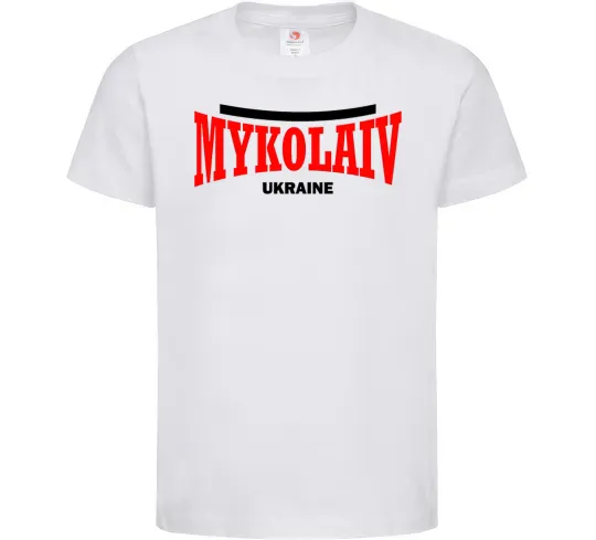 Дитяча футболка Mykolaiv Ukraine Білий фото