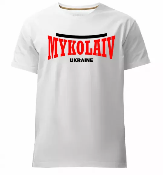 Мужская премиум футболка Mykolaiv Ukraine Белый фото