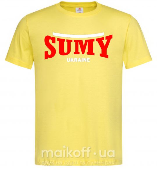 Чоловіча футболка Sumy Ukraine Лимонний фото