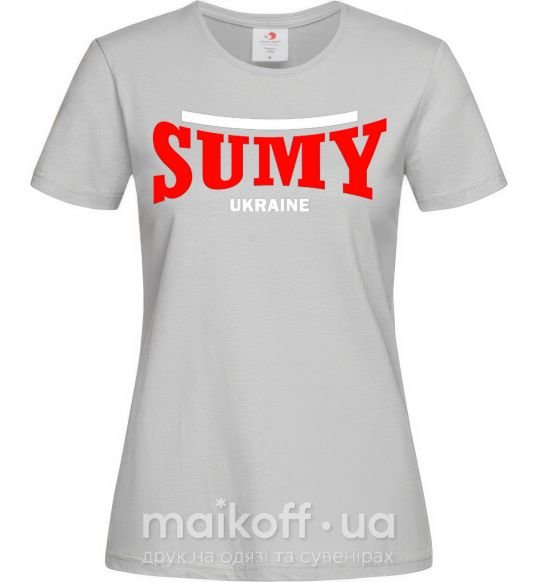 Жіноча футболка Sumy Ukraine Сірий фото
