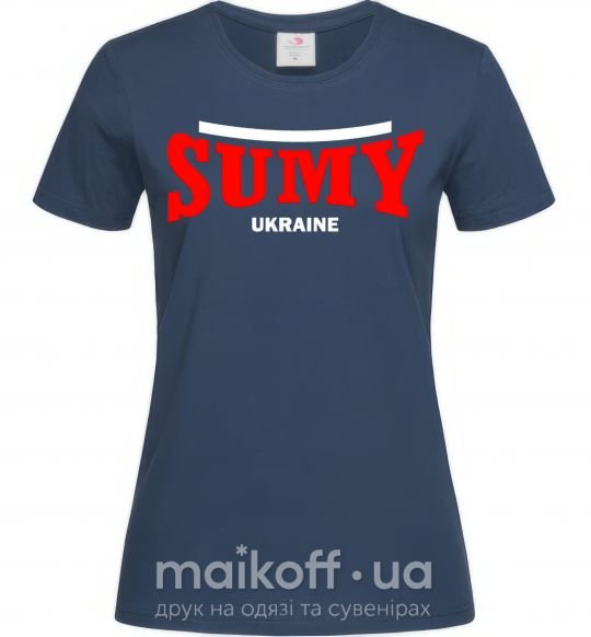 Жіноча футболка Sumy Ukraine Темно-синій фото