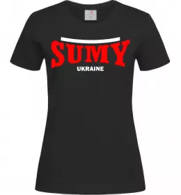 Женская футболка Sumy Ukraine Черный фото