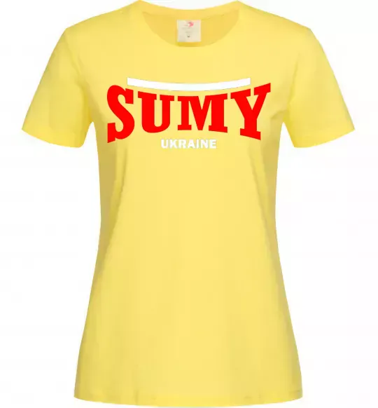 Жіноча футболка Sumy Ukraine Лимонний фото