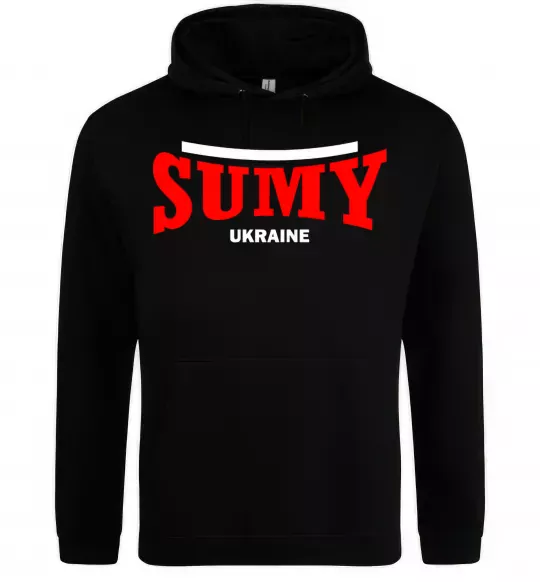 Чоловіча толстовка (худі) Sumy Ukraine Чорний фото