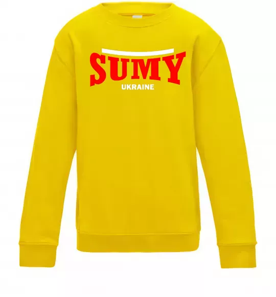 Детский Свитшот Sumy Ukraine Солнечно желтый фото