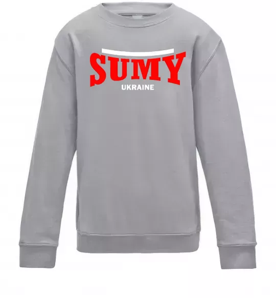 Детский Свитшот Sumy Ukraine Серый меланж фото