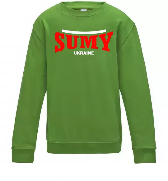 Детский Свитшот Sumy Ukraine Лаймовый фото