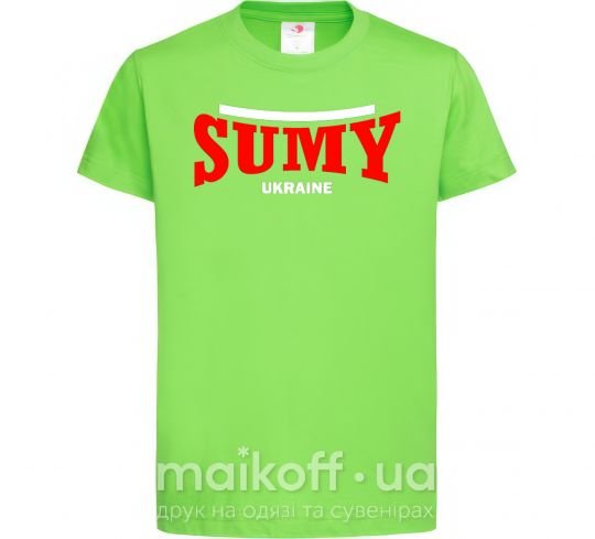 Дитяча футболка Sumy Ukraine Лаймовий фото