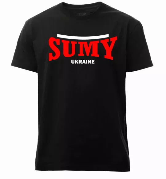 Чоловіча преміум футболка Sumy Ukraine Чорний фото