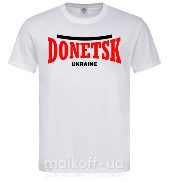 Мужская футболка Donetsk Ukraine Белый фото