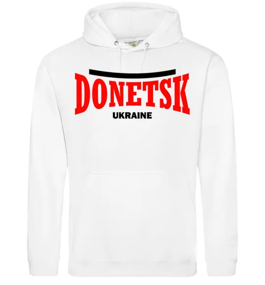 Мужская толстовка (худи) Donetsk Ukraine Белый фото