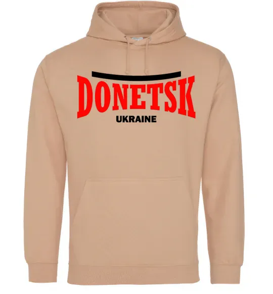 Мужская толстовка (худи) Donetsk Ukraine Песочный фото