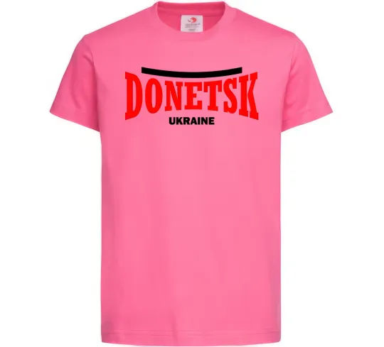 Детская футболка Donetsk Ukraine Ярко-розовый фото