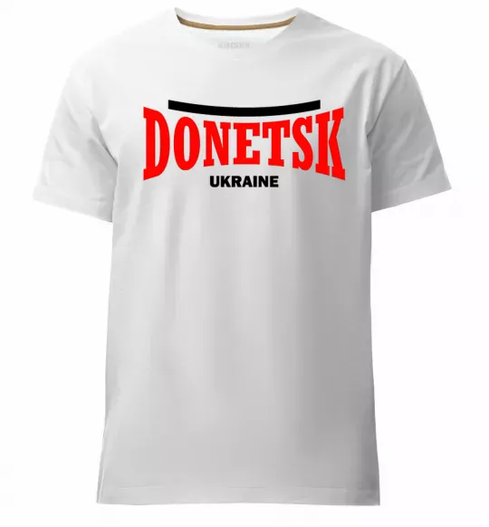 Чоловіча преміум футболка Donetsk Ukraine Білий фото