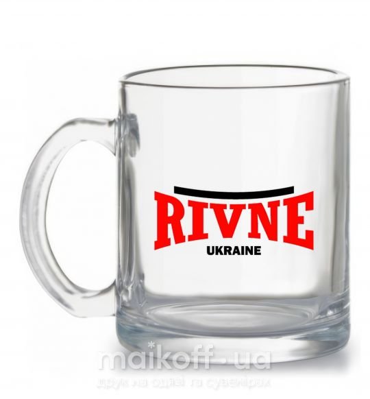 Чашка стеклянная Rivne Ukraine Прозрачный фото