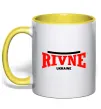 Чашка с цветной ручкой Rivne Ukraine Солнечно желтый Чашка с цветной ручкой Rivne Ukraine Солнечно желтый фото