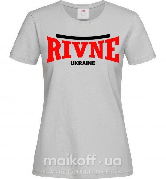 Жіноча футболка Rivne Ukraine Сірий фото