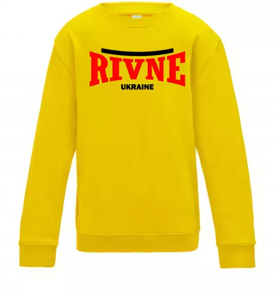 Детский Свитшот Rivne Ukraine Солнечно желтый фото