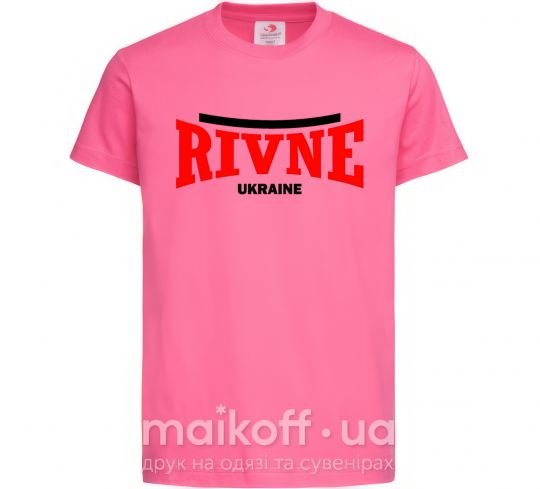 Дитяча футболка Rivne Ukraine Яскраво-рожевий фото