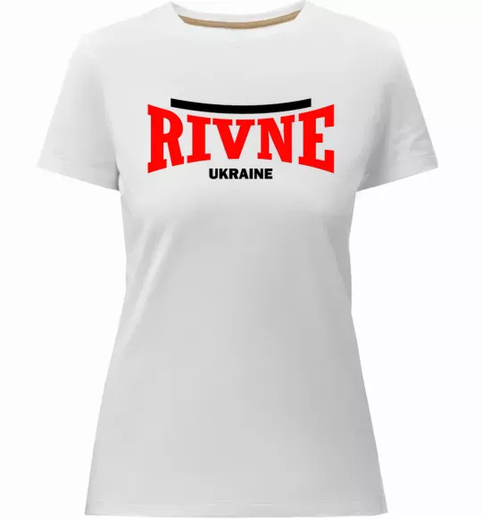 Жіноча преміум футболка Rivne Ukraine Білий фото