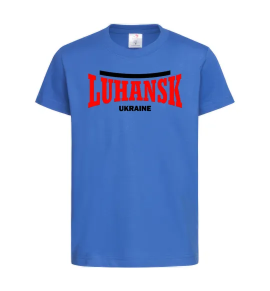 Дитяча футболка Luhansk Ukraine Яскраво-синій фото