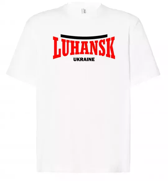 Футболка Оверсайз Luhansk Ukraine Белый фото