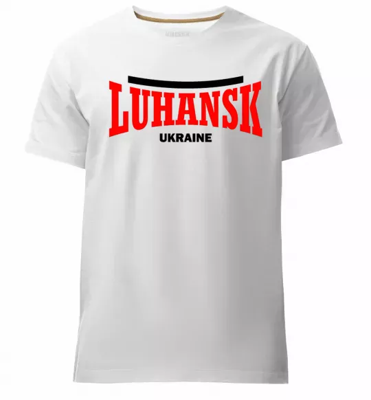 Чоловіча преміум футболка Luhansk Ukraine Білий фото