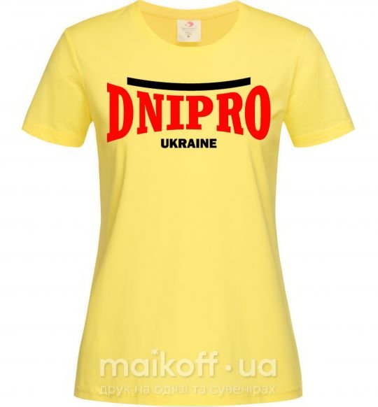 Жіноча футболка Dnipro Ukraine Лимонний фото