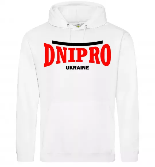 Чоловіча толстовка (худі) Dnipro Ukraine Білий фото