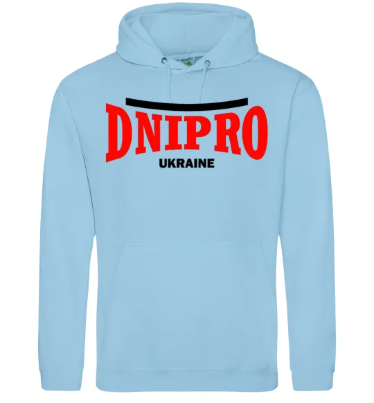 Мужская толстовка (худи) Dnipro Ukraine Голубой фото