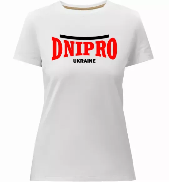 Женская премиум футболка Dnipro Ukraine Белый фото