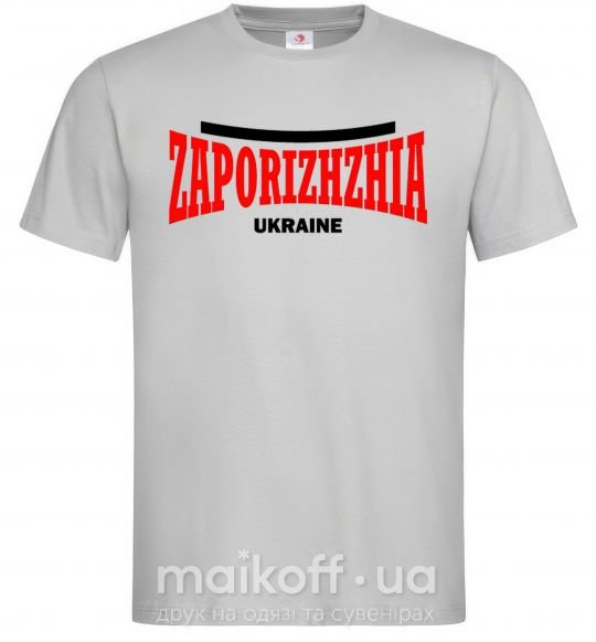 Мужская футболка Zaporizhzha Ukraine Серый фото