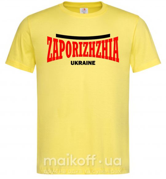 Чоловіча футболка Zaporizhzha Ukraine Лимонний фото