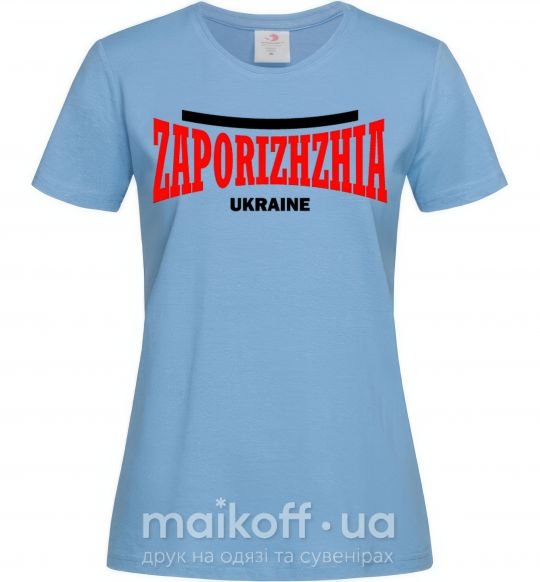 Жіноча футболка Zaporizhzha Ukraine Блакитний фото