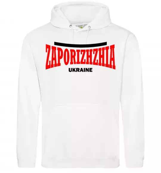 Мужская толстовка (худи) Zaporizhzha Ukraine Белый фото