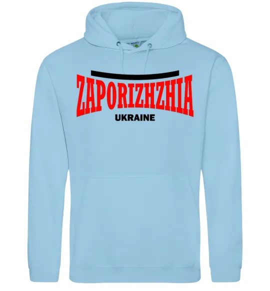 Мужская толстовка (худи) Zaporizhzha Ukraine Голубой фото