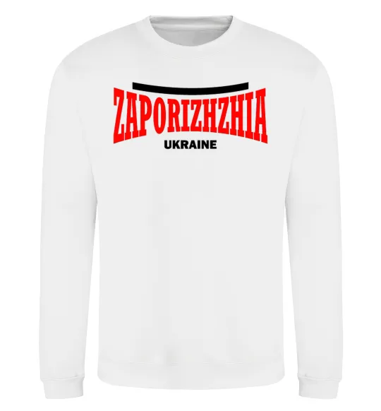 Свитшот Zaporizhzha Ukraine Белый фото