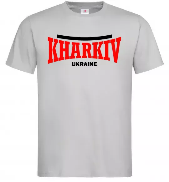 Мужская футболка Kharkiv Ukraine Серый фото