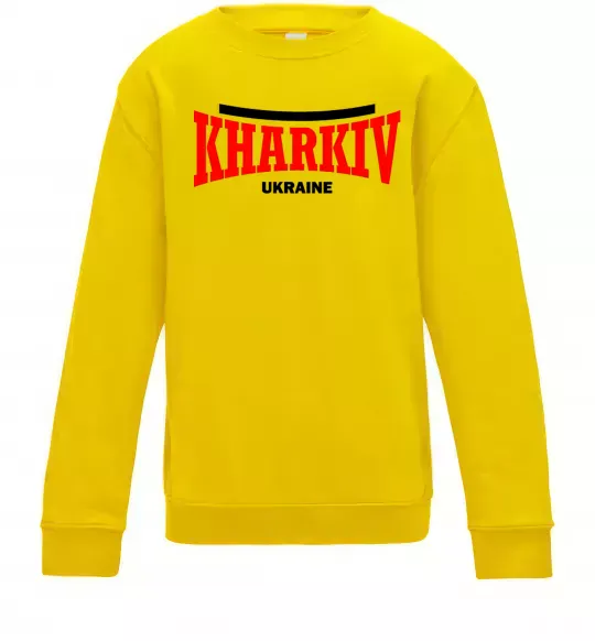 Дитячий світшот Kharkiv Ukraine Сонячно жовтий фото