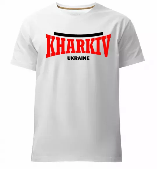 Чоловіча преміум футболка Kharkiv Ukraine Білий фото